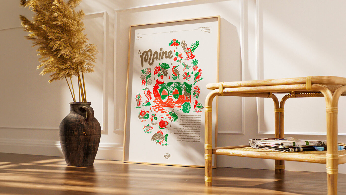 Affiche Maine Risographie