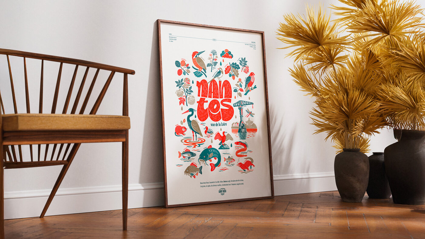 Affiche Nantes Risographie