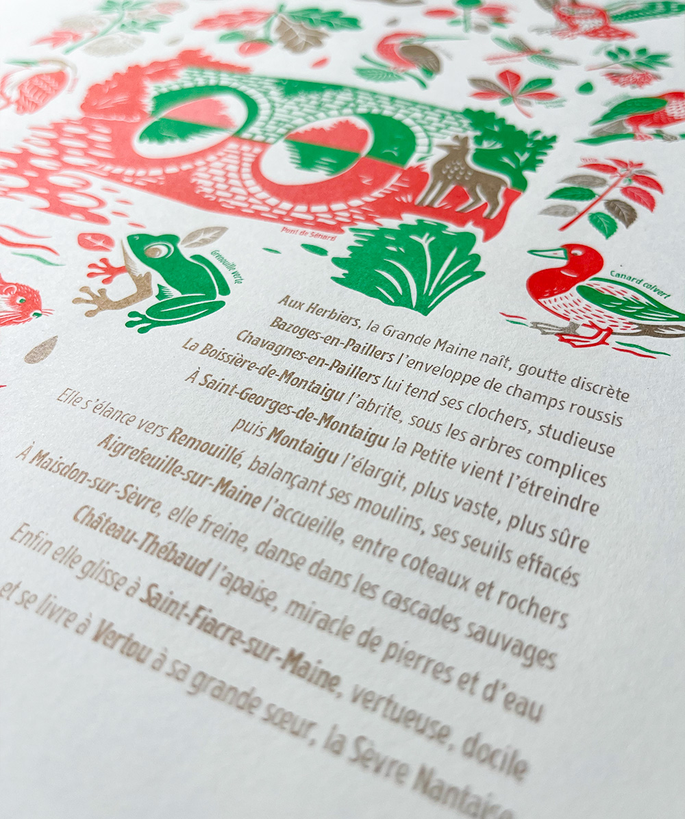 Affiche Maine Risographie