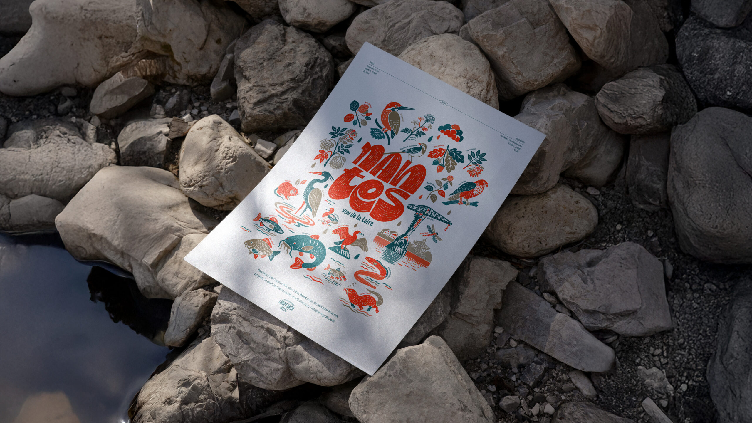 Affiche Nantes Risographie