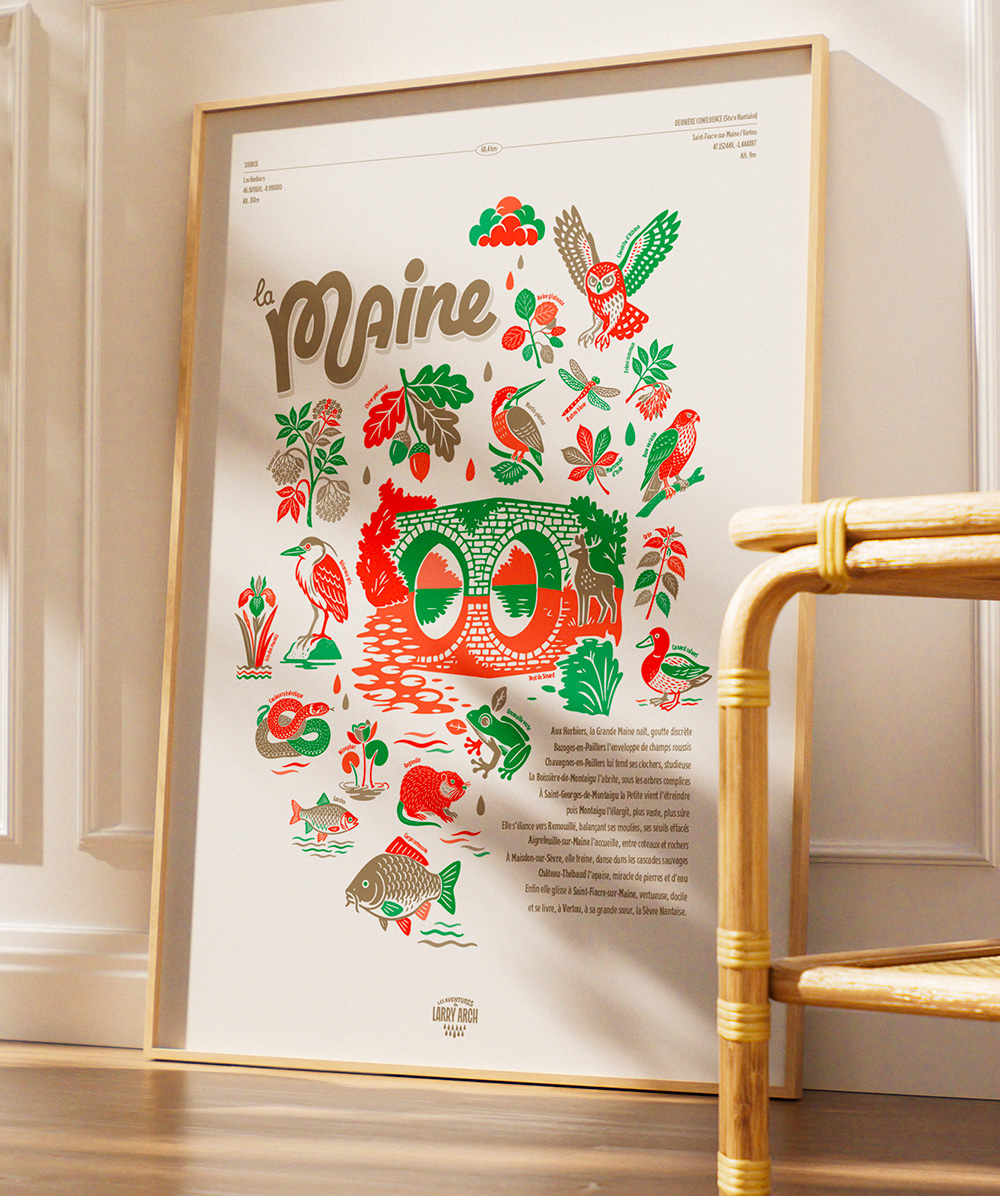 Affiche Maine Risographie