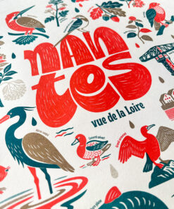 Affiche Nantes Risographie