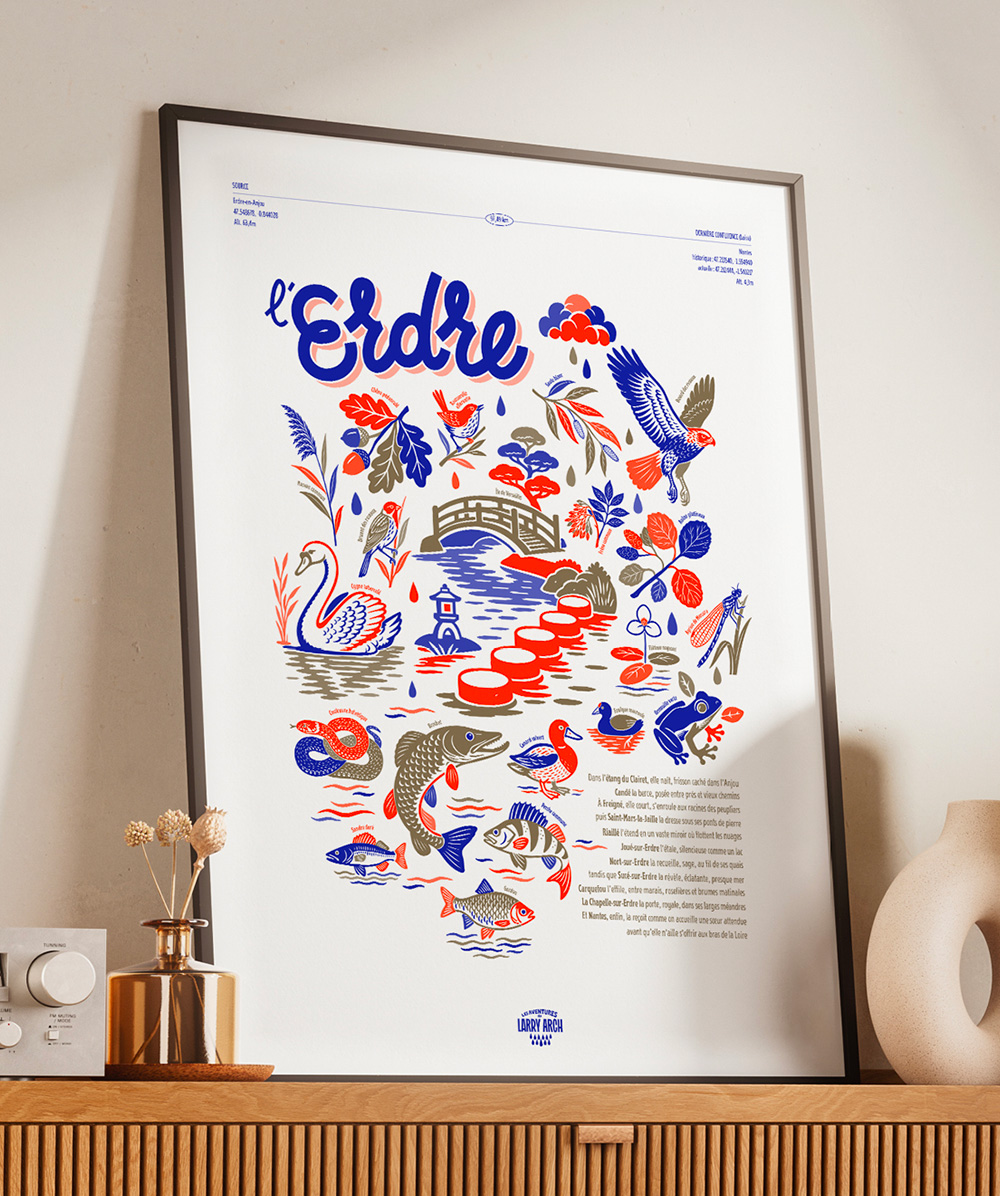 Affiche Erdre Risographie