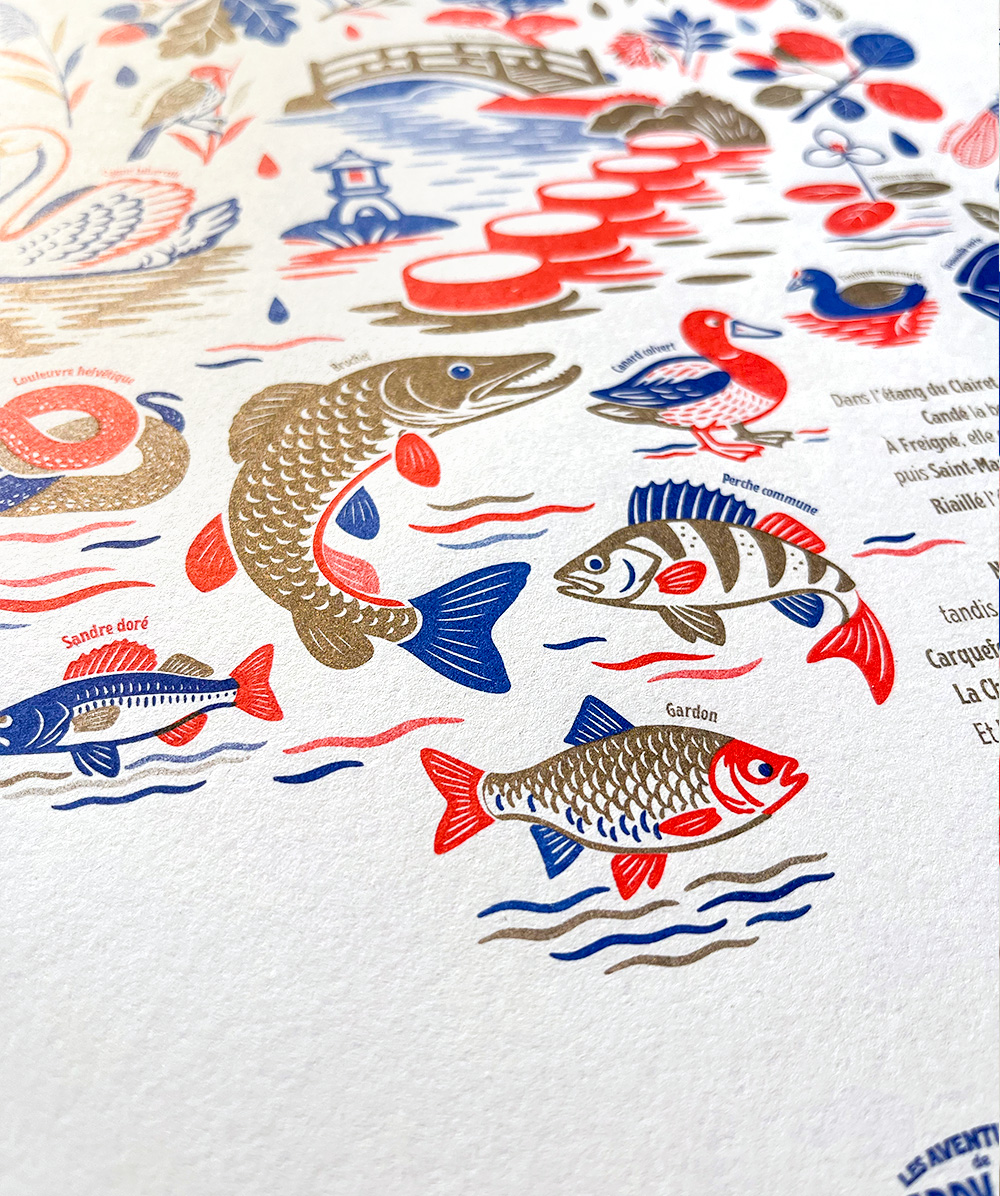 Affiche Erdre Risographie