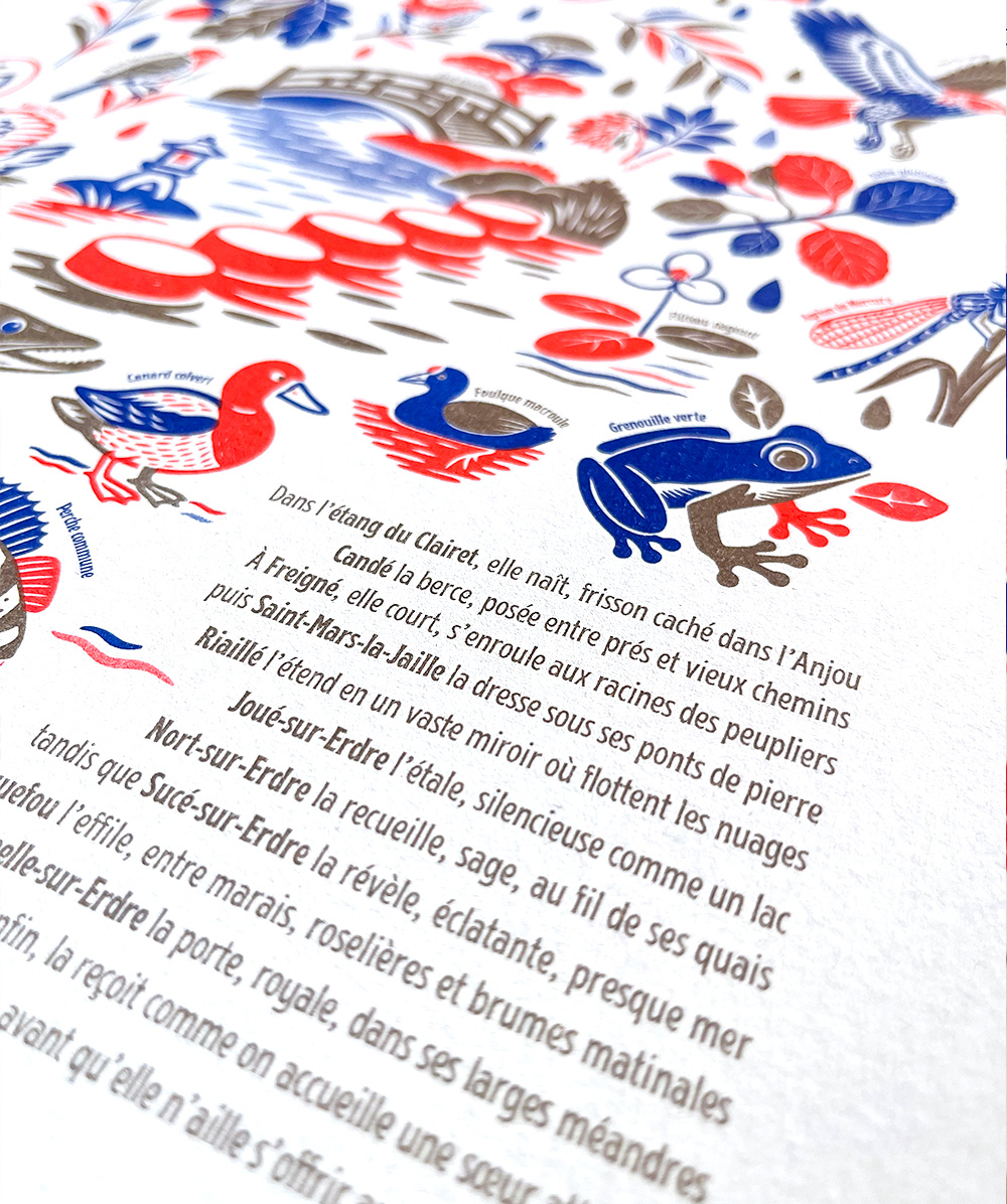 Affiche Erdre Risographie