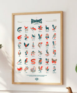 Affiche Rivières Risographie