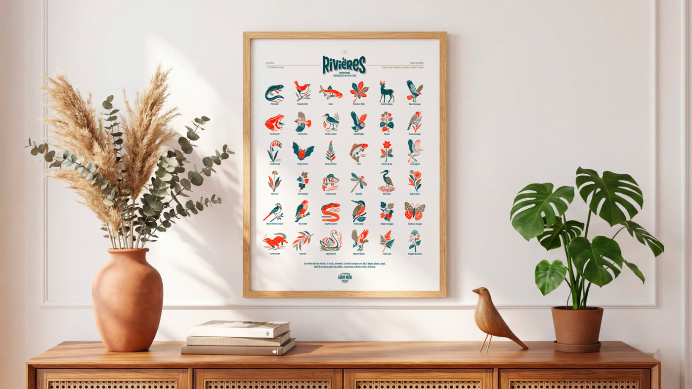 affiche-rivieres-naturaliste-risographie-decoration